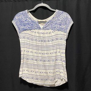 Lucky Brand Blue and White Top